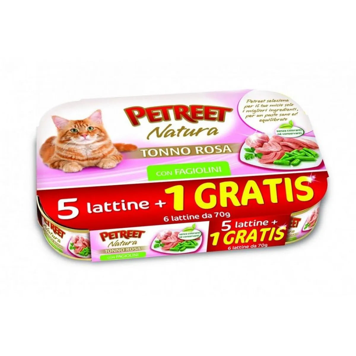 PETREET ADULT TONNO ROSA  CON GAMBERETTI 6 X 70 GR