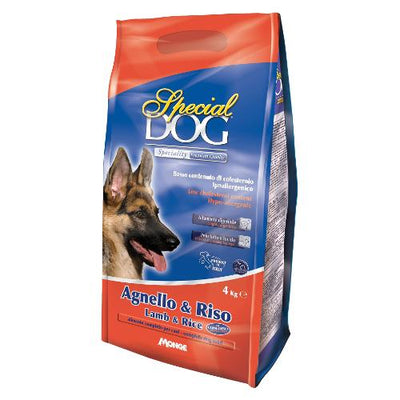 MONGE SPECIAL DOG CON AGNELLO E RISO  4 KG.
