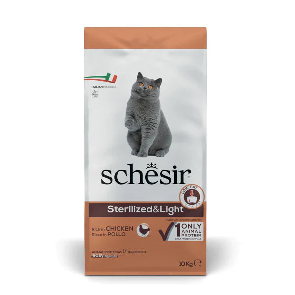 Schesir Gatto Sterilized & Light con Pollo – 10 kg