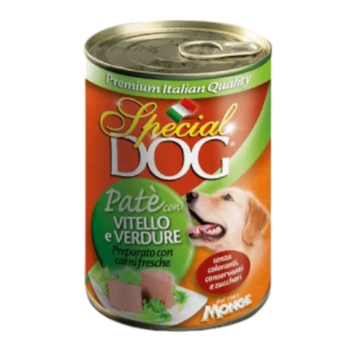MONGE SPECIAL DOG PATE' CON VITELLO E VERDURE 400 GR.