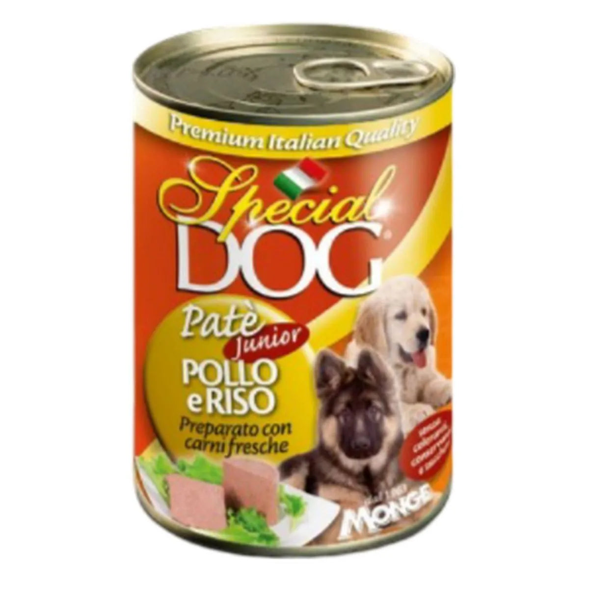 MONGE SPECIAL DOG ALL BREEDS PATE' PUPPY CON POLLO E RISO 400 GR.