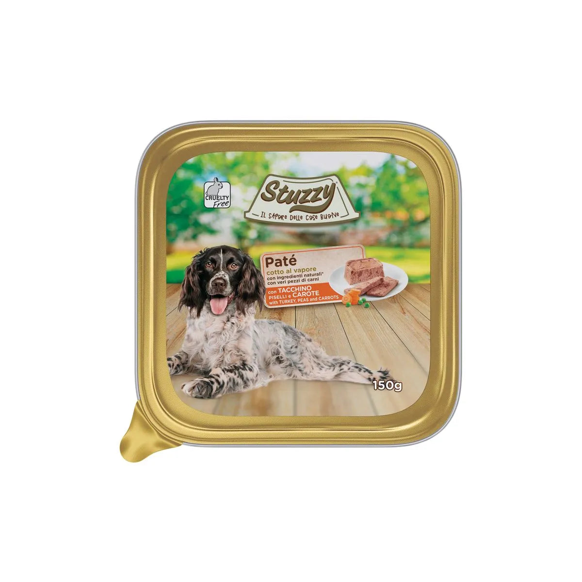 STUZZY DOG PATÈ CON TACCHINO PISELLI E CAROTA 150 GR