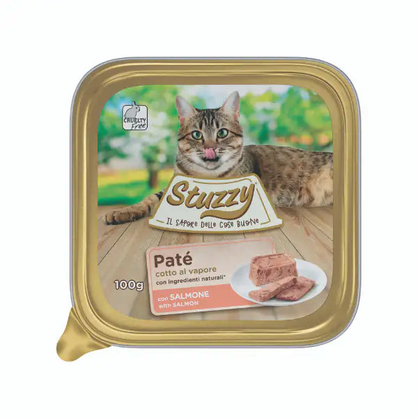 STUZZY GATTO PATE' CON SALMONE 12 X 100 GR