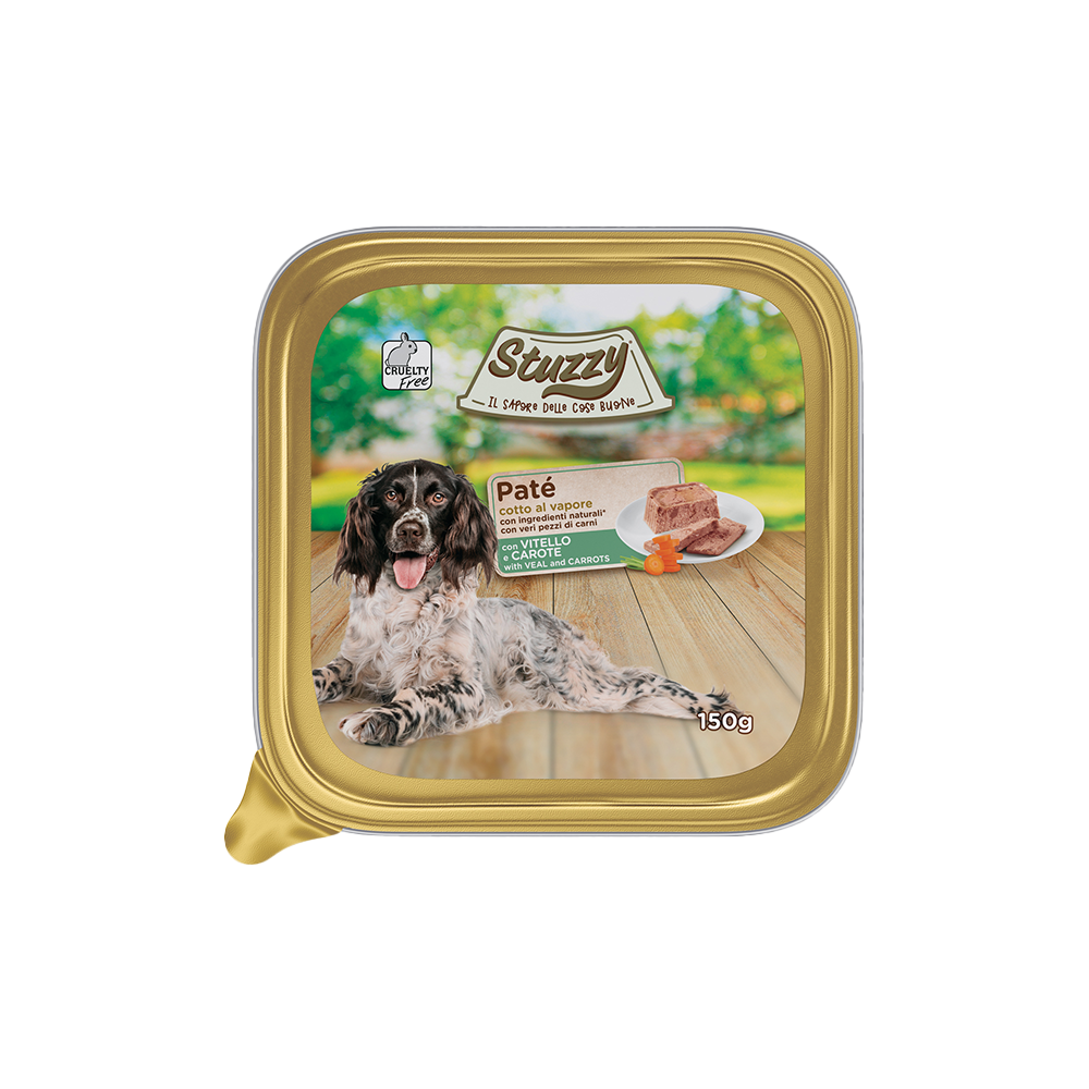 STUZZY DOG  PATÈ CON VITELLO E CAROTA 12 X 150 GR