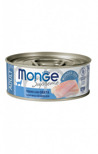 MONGE SUPREME CON ORATA E TONNO 80 GR.