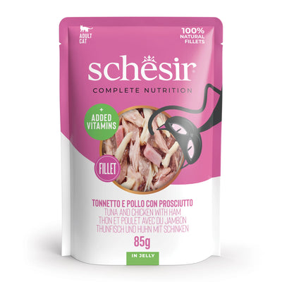 SCHESIR BUSTINA  TONNETTO E POLLO CON PROSCIUTTO  IN JELLY 85 GR