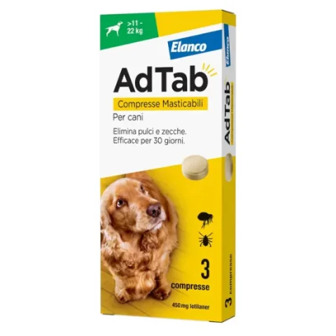 AD TAB COMPRESSE MASTICABILI PER CANI 450 MG DA 11-22 KG 44,80.
