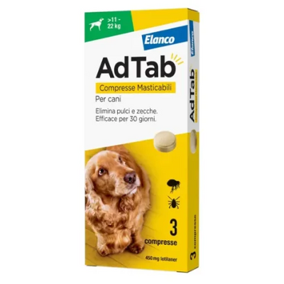 AD TAB COMPRESSE MASTICABILI PER CANI 450 MG DA 11-22 KG 44,80.