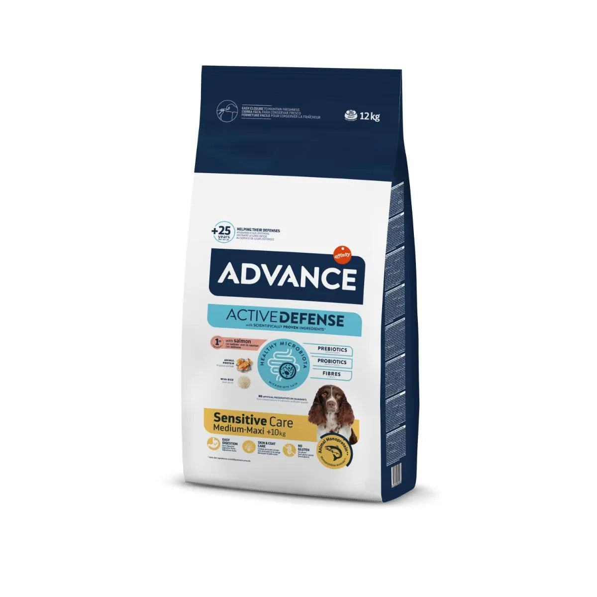 ADVANCE SENSITIVE MEDIUM MAX  CON SALMONE E RISO 12 KG