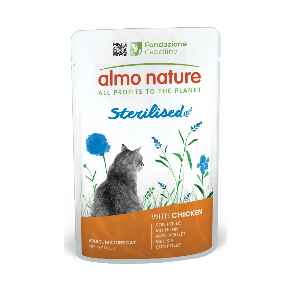 ALMO NATURE HOLISTIC STERILIZZATO CON POLLO 70 GR