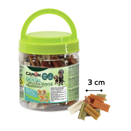 CAMON DENTAL SNACK VEGETAL RISO,CAROTA,PATATE,ZUCCA,SPINACIO,VANIGLIA 300 GR.