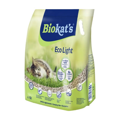 BIOKAT'S LETTIERA ECO LIGHT CON FIBRE VEGETALI NATURALE 5 L KG 3,1