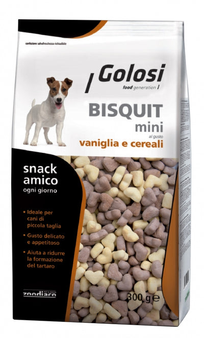 BISCOTTI GOLOSI MINI  VANIGLIA E CEREALI  3 PACCHI X  300 GR.