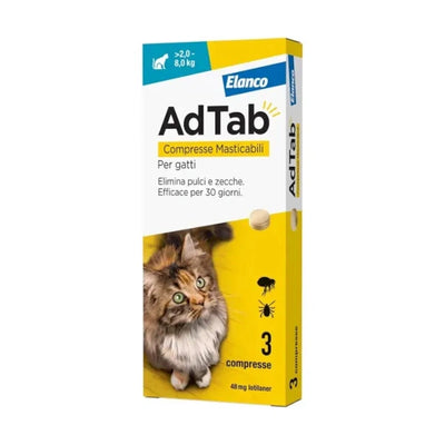 AD TAB COMPRESSE MASTICABILI PER GATTO 48 MG DA 2,0-8,0 KG 37,60.