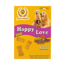 HAPPY LOVE BISCOTTO SNACK GUSTO MELA 300 GR