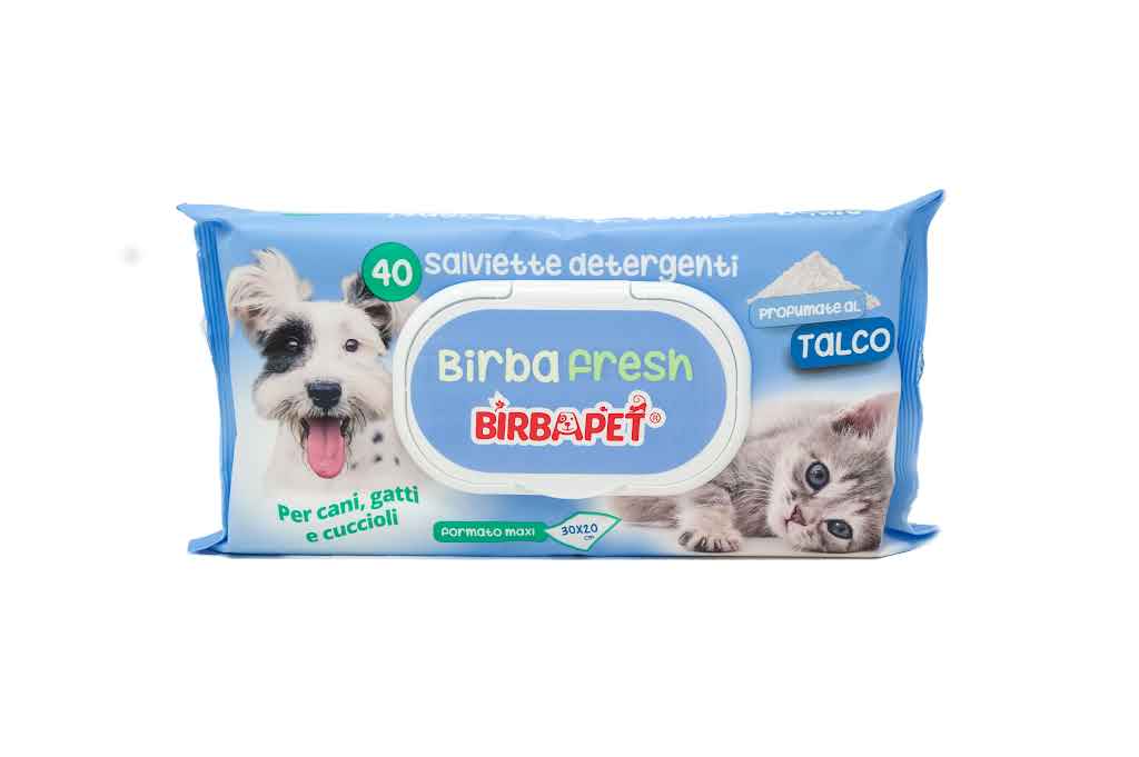 SALVIETTINE BIRBAPET 40 PEZZI TALCO