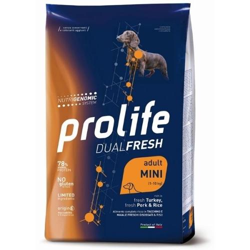 PROLIFE MINI ADULT RICCO IN TACCHINO E MAIALE E RISO 7 KG.