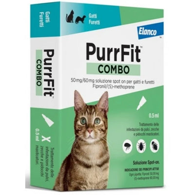 PURRFIT COMBO SOLUZIONE SPOT ON PER GATTI E FURETTI 6 PIPETTE DA 0,5 ML 49,90.