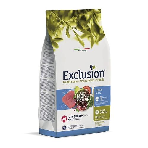 EXCLUSION NOBLE GRAIN LARGE BREED ADULT CON TONNO 12 KG.
