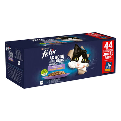 PURINA LE GHIOTTONERIE FELIX 44 X 85 GR BOCCONCINI IN GELATINA CON MANZO,POLLO,SALMONE,TONNO