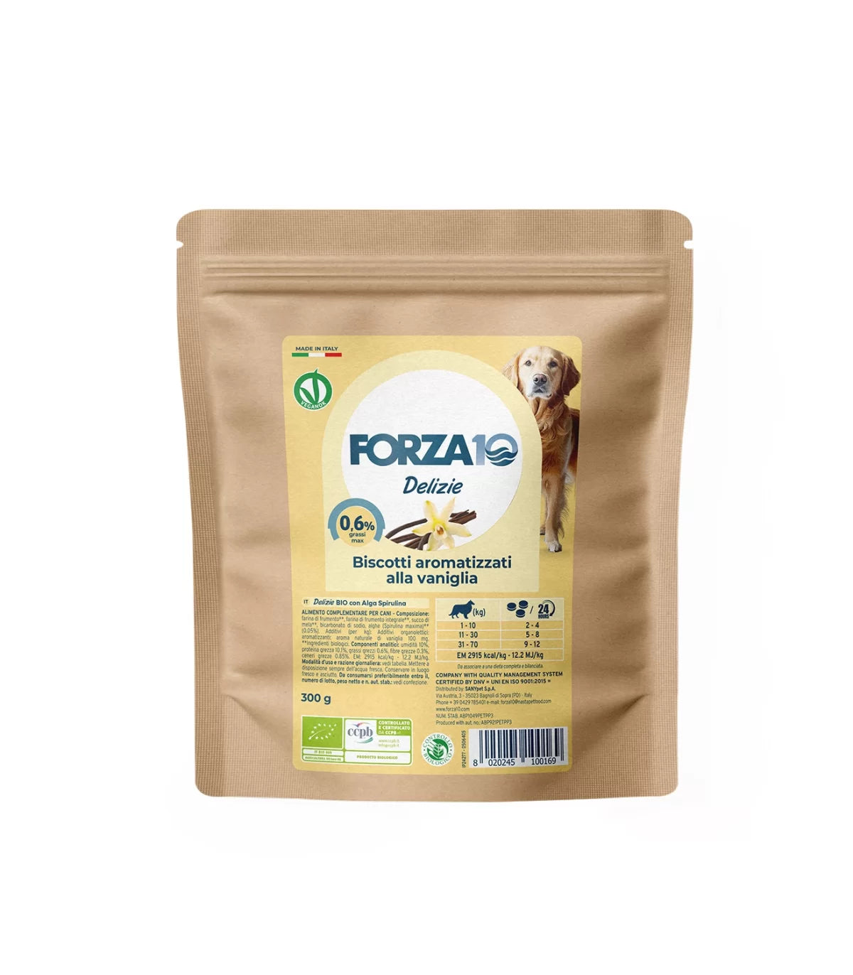 FORZA 10 DOG DELIZIE BIO VANIGLIA 300 GR