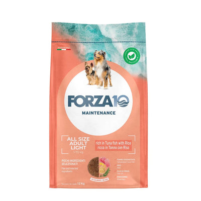 FORZA 10 MANTENENIMENTO ALL SIZE ADULT  LIGHT CON TONNO E RISO 12 KG