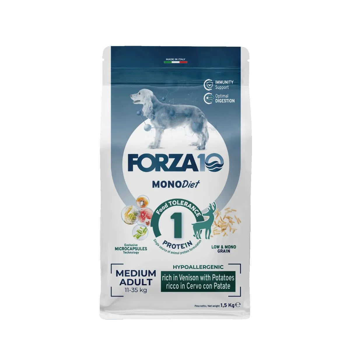 FORZA 10 MONO DIET ADULT CON CERVO E PATATE 1,5 KG