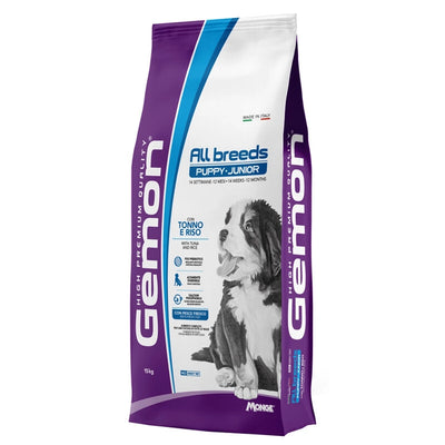 GEMON PUPPY&JUNIOR CON TONNO E RISO 15 KG