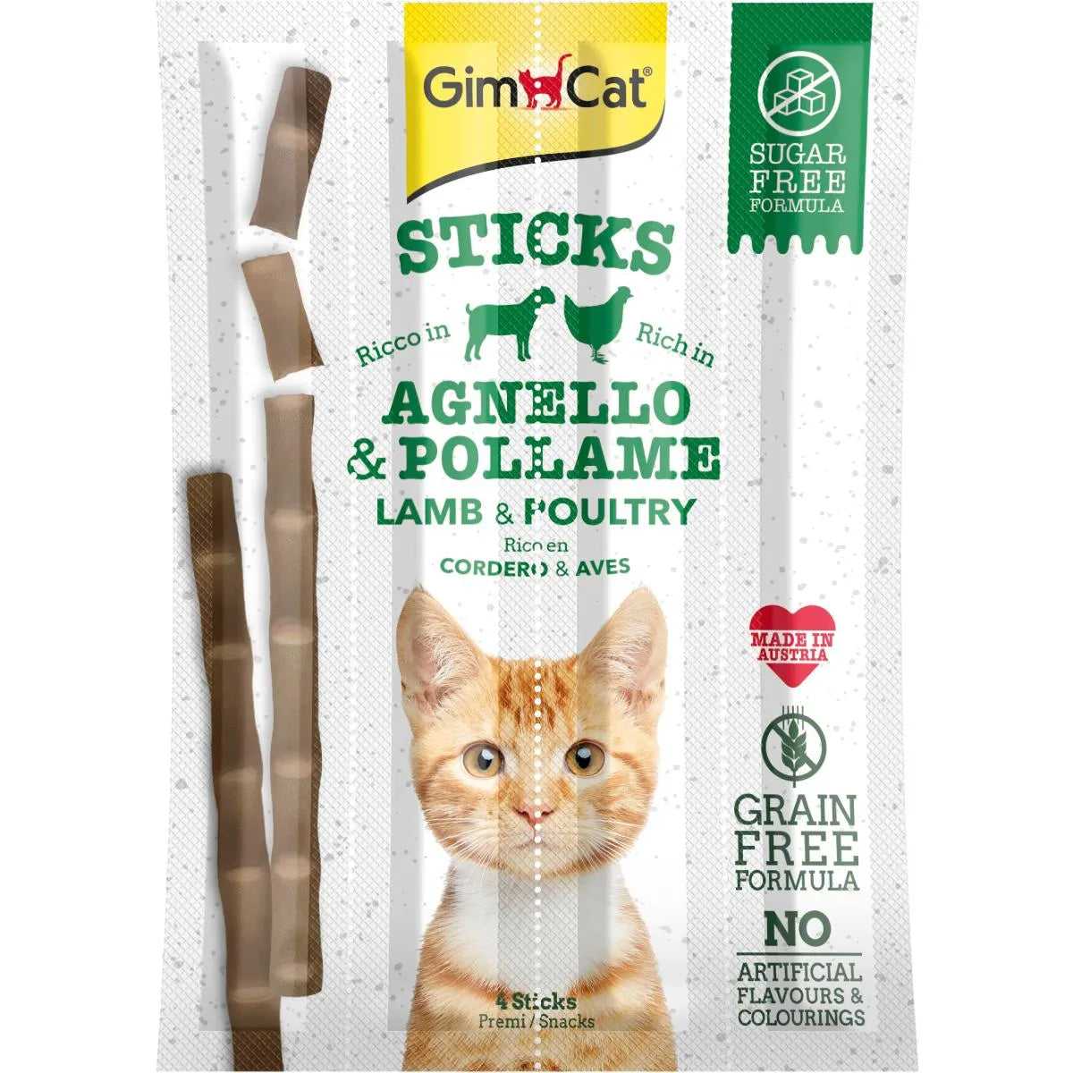STICK GATTO GIMCAT AGNELLO POLLAME 4 PZ