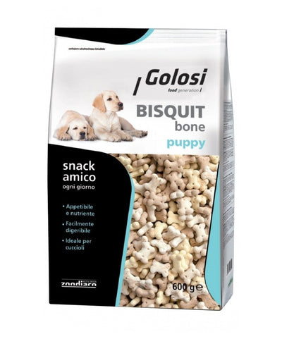 BISCOTTI GOLOSI BONE  PUPPY 3 PACCHI X  600 GR.