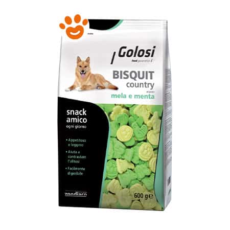 BISCOTTI GOLOSI COUNTRY MELA E MENTA  3 PACCHI X 600 GR.