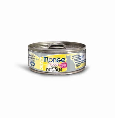 MONGE DELICATO  CON  PEZZI DI PETTO DI POLLO 80 GR