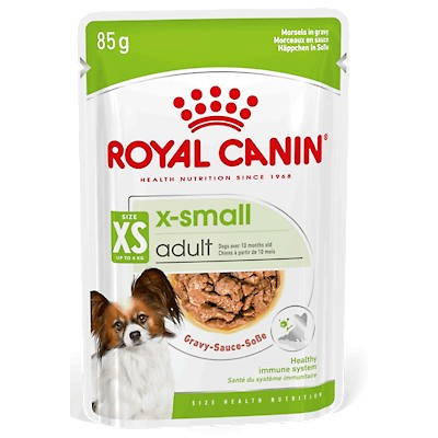 ROYAL CANIN  X-SMALL ADULT BUSTINE 85 GR GRAVY.