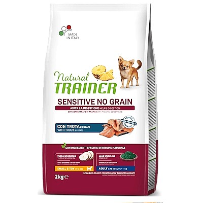 NATURAL TRAINER CON ADULT TROTA E PATATE 2 KG.