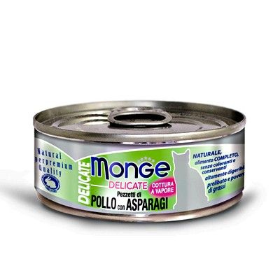 MONGE DELICATE CON POLLO E ASPARAGI 80 GR
