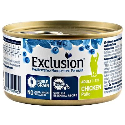 EXCLUSION CAT STERILIZZATO CON POLLO 85 GR.