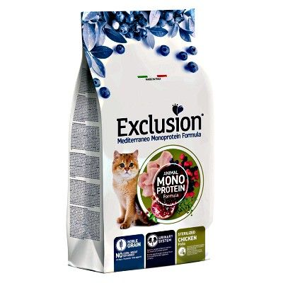EXCLUSION GATTO STERILIZZATO +7  CON POLLO 1.5 KG.