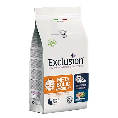 EXCLUSION ADULT CAT METABOLIC&MOBILITY MAIALE E FIBRE 300 GR.