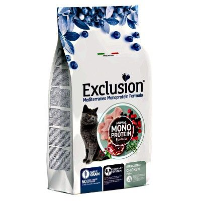 EXCLUSION GATTO STERILIZZATO +7  POLLO 300 GR.