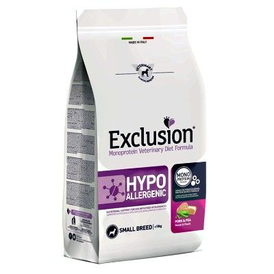 EXCLUSION HYPOALLERGENIC SMALL ADULT CON MAIALE 2 KG.