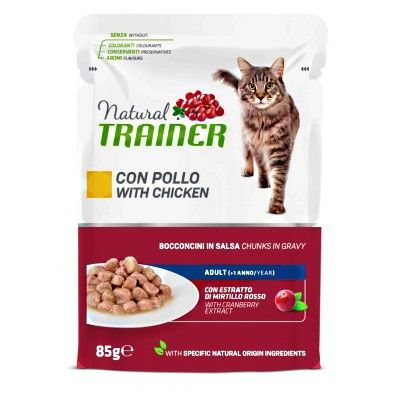 NATURAL TRAINER CAT MANTENIMENTO ADULT CON POLLO BUSTINE 85 GR.