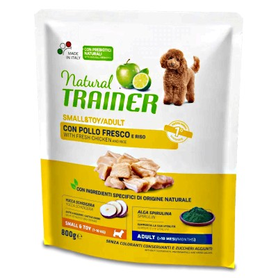 NATURAL TRAINER ADULT CON POLLO E RISO GR 800.