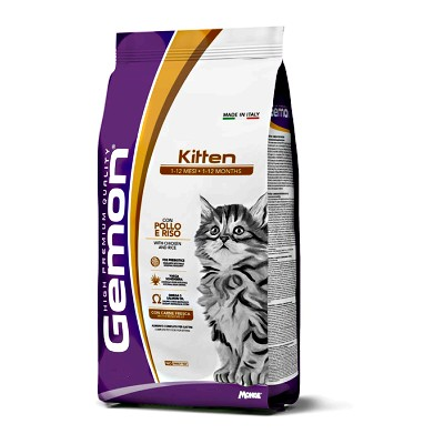 GEMON GATTO  KITTEN CON POLLO E RISO 7 KG