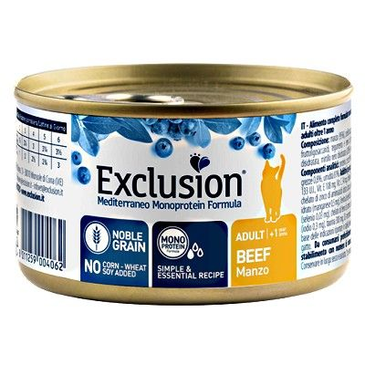 EXCLUSION CAT ADULT + 1 85 GR MANZO