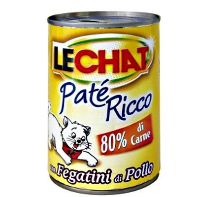 MONGE  LE CHAT PATE' CON FEGATINI DI POLLO 400 GR.
