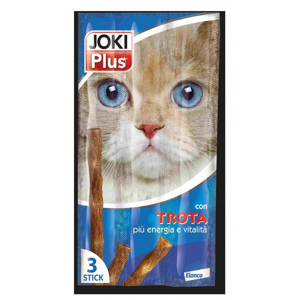YOKI PLUS SNACK GATT0 CON TROTA 3 STICK DA 5 GR