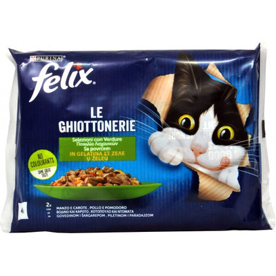 FELIX GHIOTTONERIE CON MANZO & CAROTE POLLO E POMODORO 4 X 85 GR