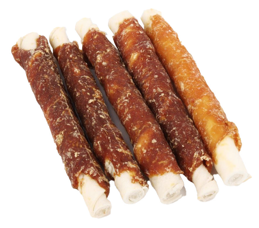 HURRA' SNACK PER CANI IN PELLE DI BOVINA CON CARNE DI POLLO 3 PZ 150 GR