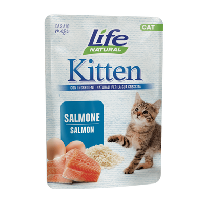 LIFE BUSTE GATTO KITTEN CON SALMONE 70 GR