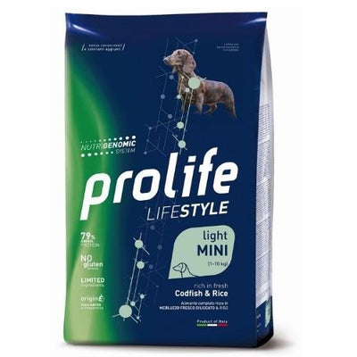 PROLIFE MINI LIGHT CON MERLUZZO E RISO 2 KG.